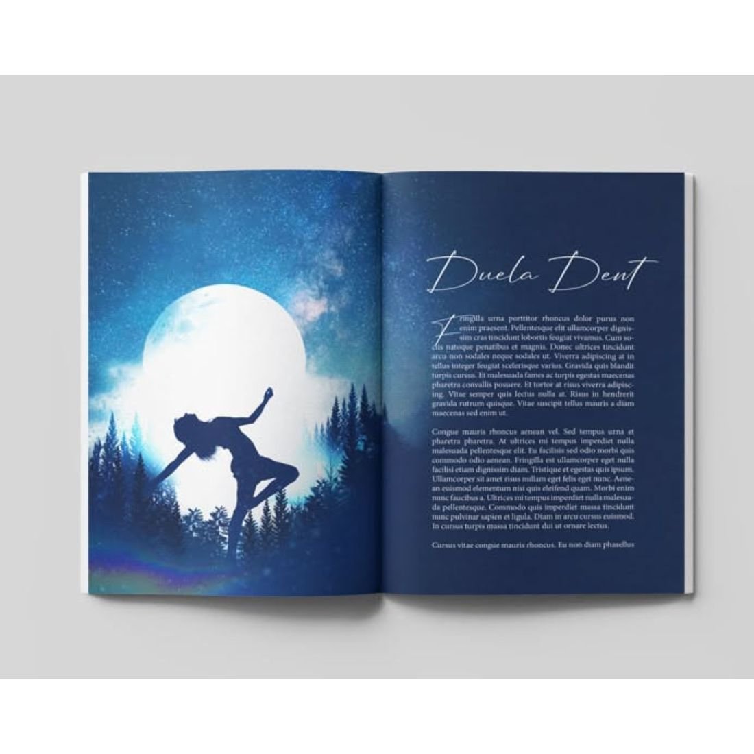 Full-bleed spread, book interior formatting
